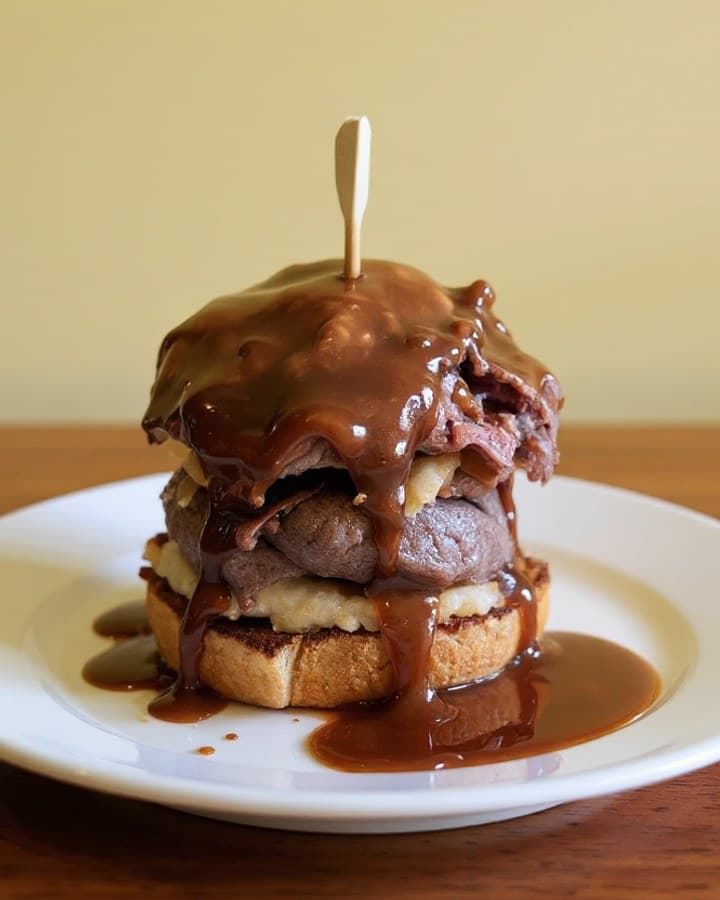 Open-Face Roast Beef Sandwich